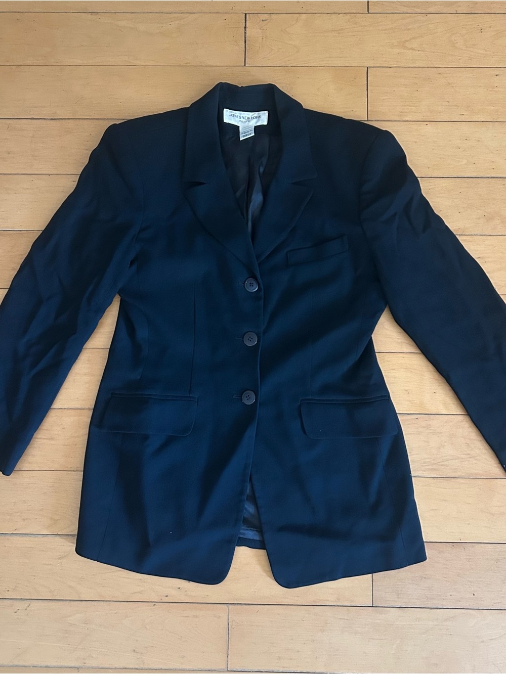 Jones New York Black Single-Breasted Tailored Blazer